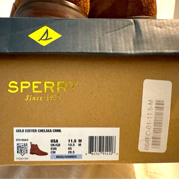 Sperry Gold Cup Caramel Exeter Chelsea Boots (11.5) - Picture 4 of 4